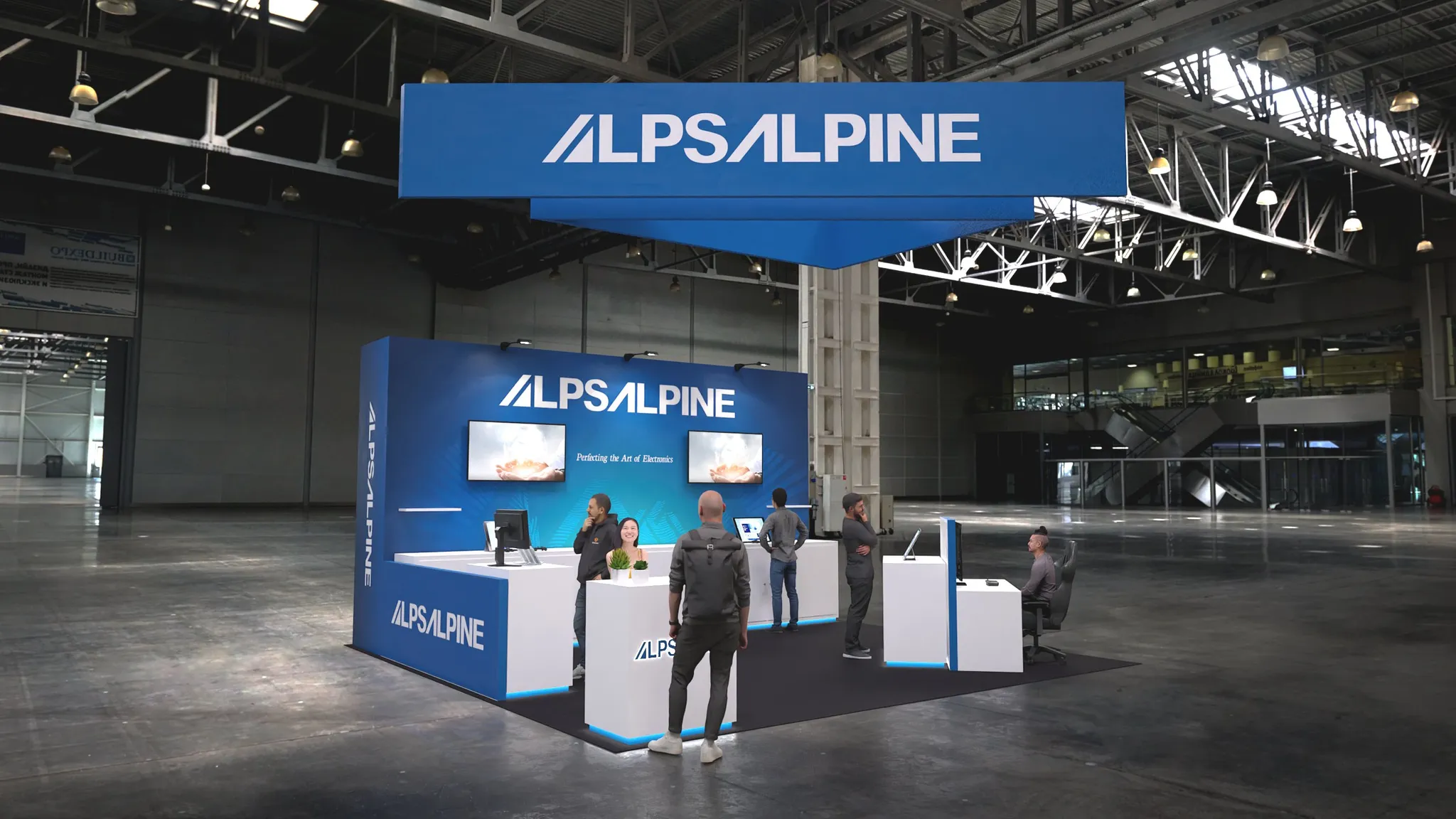20x20 Island booth design by Reaction Space